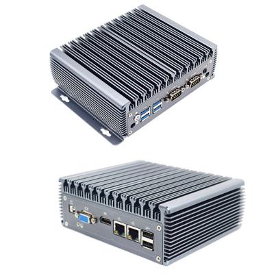 China Industrial PC 4th GEN I3 I5-5200U I7 Dual Core I3 I5-5200U I7 Embedded Industrial Mini PC With 2 COM Ports Barebone Computer Desk for sale