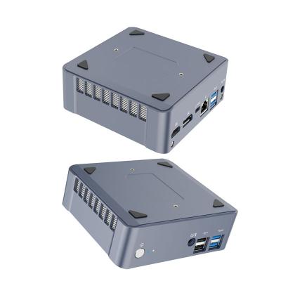 China New Metal Mini PC Gen11 Fanless Industrial Computer Core I5 ​​I7-1165G7 Mini Industrial PC Desktop Computer for sale