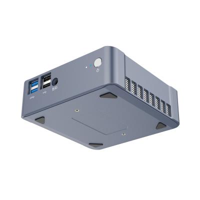 China New Fan Mini Pc Quad Core I7-1165G7 Mini Industrial Pc Barebone Industrial Desktop Computer for sale