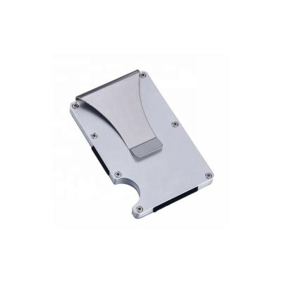 China NATIONAL Metal Rfid Blocking Aluminum Business Card Holder Wallets With Money Clip for sale