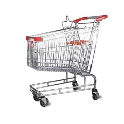 China Folding Hot Sale Germany Supermarket Shopping Trolley Shopping Trolley Handing Push Trolley for sale