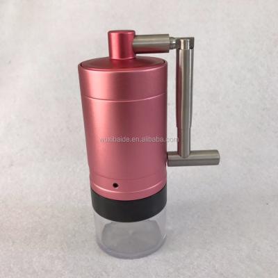 China Eco-Friendly Portable Folded Handle Manual Coffee Grinder In Customized Colors for sale