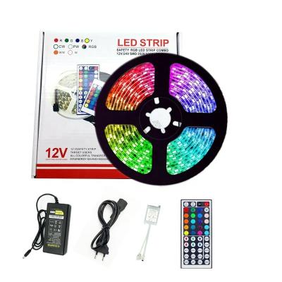 China Amazon 5050 300led 5meters16.4ft RGB Hotel Room Waterproof 44key Lights Controlled Amazon Alexa With Bedroom Living Room TV Bar for sale