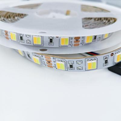 China Waterproof IP20 IP65 desktop led 12v 5050 300led W+WW 16.4ft RGB room grow lights flexible strip lights for TV room for sale