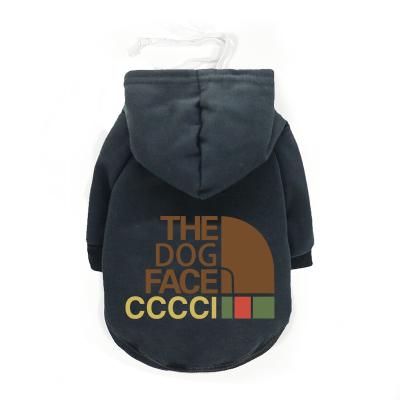 China Wholesale Stocked Luxury Branded Pet Clothes Summer Custom Dog Clothes Shear Dog Face Clothes Hoodie For Pet for sale