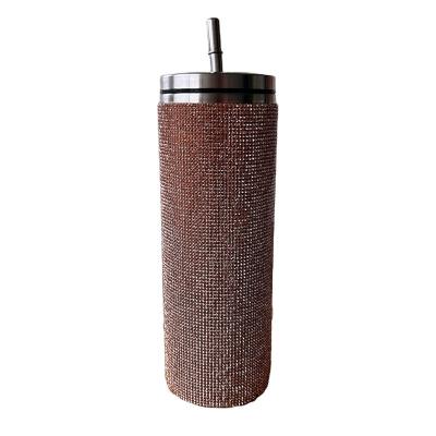 China Large capacity portable stainless steel directly for the mug coffee luxury thermos completely for the cup can be pasted with diamonds of various colors for sale