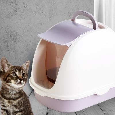 China 2021 Viable New Cat Litter Basin Fully Enclosed Deodorization Drawer Cat Litter Box Large Cat Toilet Box for sale