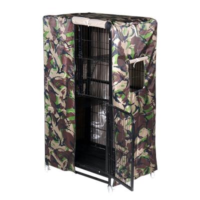 China Customized High Quality Dog Breathable Cat Rabbit Hutch Covers Outdoor Double Layer Cage Cover for sale