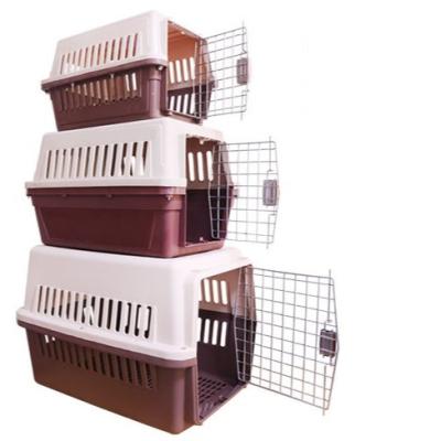 China Breathable Airline Approve Travel Carrier Crate / Flying Cat Cage / Pet Transport Box for sale