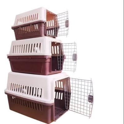 China Breathable Wholesale Pet Supplies Cat And Dog Luggage For Shipping Portable Flat Cage Pet Flight Case for sale