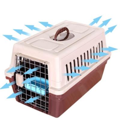 China Wholesale Breathable Removable Plastic Flight Case Carrying Cats Crate For Pets Pet Carrier Travel Pet Air Boxes for sale