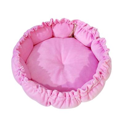 China Breathable Cats Beds Cats Beds Plush Faux Fur Dog Deep Sleep Comfortable Warm Pet Nest for sale