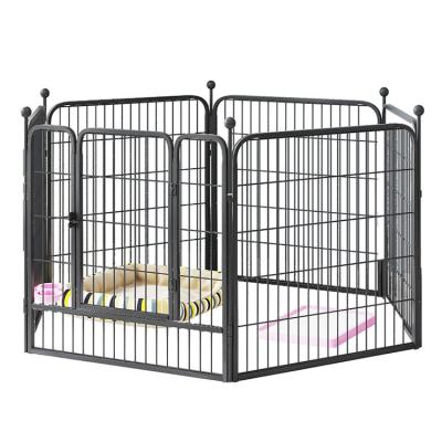 China Breathable Indoor Outdoor Pet Metal Fence Playpen Pet Exercise Iron Barrier Dog Cage Kennel Fence for sale