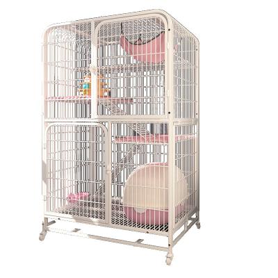 China Removable Pet Cage Breathable Square Tube Spot Dog Cage Large Cat Cage Cat Cage With Wheels for sale