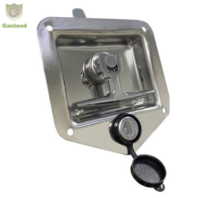 China GL-12114-A Cabinet Stainless Steel Truck Folding T-Handle Latch Tool Box Lock for sale