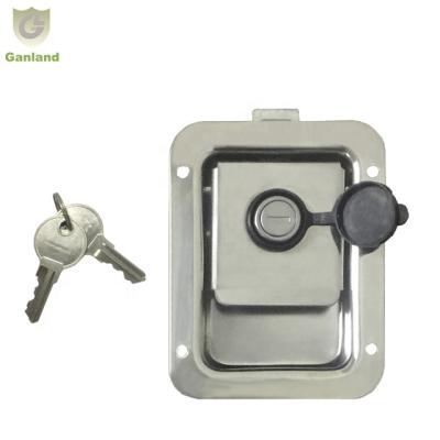 China GL-12116 Lockable Cabinet Stainless Steel Mount Flush Slam Paddle Lock for sale