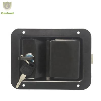 China GL-12126 Steel Black Coated Metal Cabinet Single Paddle Lock for sale