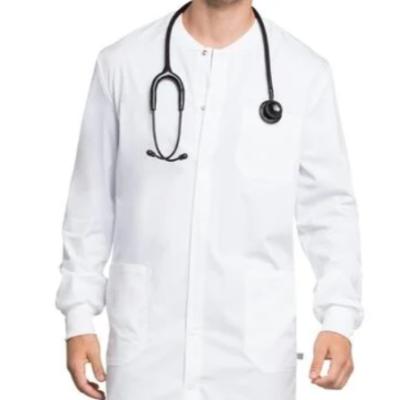 China Breathable Hot Selling Dentist Lab Customize Logo Label White Unisex Hospital Doctor Dental Lab Coat for sale