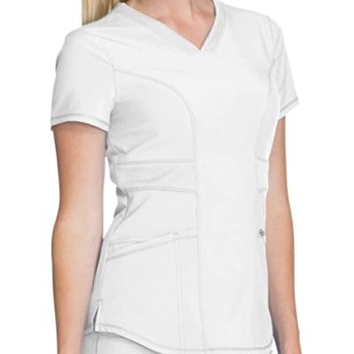 China 2021 New Arrival Breathable V-Neckline Best Selling Anti Wrinkle Hospital Uniforms Nurse Scrubs Set for sale