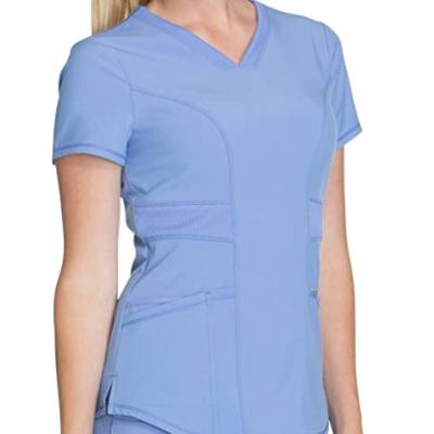 China Comfortable Best Selling 89%Polyester11%Spandex Stretch Anti Wrinkle Free Best Selling Hot Selling Nurse Uniform Scrubs Set for sale