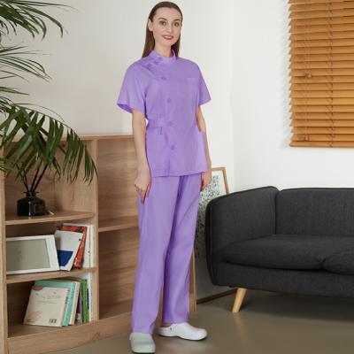 China Best Selling Hospital Staff Dentist Pet Clinic Spa Staff Short Sleeve Uniforms Scrubs Set for sale