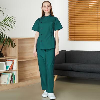 China Hospital New Arrival Best Design Short Sleeve Factory Direct Selling Hospital Staff Oversized Customize Logo Scrubs Set for sale