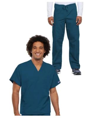 China 2021 New Arrival Factory Direct Selling Best Selling Comfortable V Neck Hospital Uniforms Female Short Sleeve Nurse Scrubs Set for sale