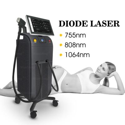 China Hair Removal Vertical 755 808 1064nm Diode Laser 810 Laser Hair Removal Machines Equipo Depilacion for sale