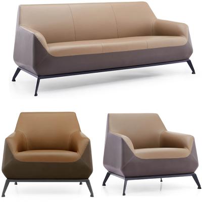 China Modern single seat& three seats PU leather office sofa set modern design office furniture sofa SF186 1+1+3 for sale