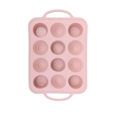 China Sustainable Modern Design Baby Chocolate Round Cup Bakeware Halloween Silicone Cake Mold for sale