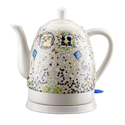 China Retro Logo 1.5L Custom White Electric Portable 360 ​​Degree Rotation Low Water Kettle Kitchen Appliances for sale