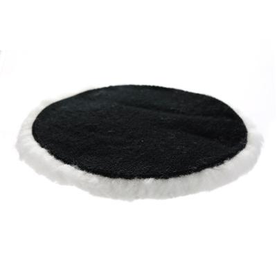 China Multi Sizes Customized Durable Lamb Wheel Lambswool Polishing Pad Natural Polish Pad For Car Beauty for sale