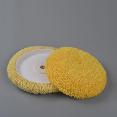 China Car etc lambswool wool pad one side polishing sanding buffing polishing pad. 7inch 8inch for car for sale