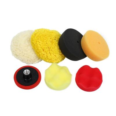 China 8pcs Auto Body Car Polish Pad Kit Foam Pad Wool Auto Detailing Polishing Pad Set For Car for sale