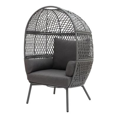 China Eco-Friendly\UV Resistant\Water Proof\Weather Resistant Homes And Garden Ventura Steel Stationary Wicker Egg Chair for sale