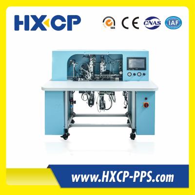 China HX18B Notebook Making Made Easy Semi Auto Notebook Elastic Band Fixing Machine with 10-50mm Distance From Hole To Cover Edge Side for sale