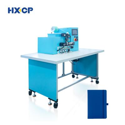 China HX20EPL Semi-Auto Elastic Pen Loop Applying Machine New Notebook Diary Making Hardcover Case Post-Press Equipment Gluing Pen Holder for sale