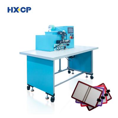 China HX20EPL Semi Auto Elastic Pen Loop Applying Machine Safe Operation  for Notebook Agenda Diary Cases for sale