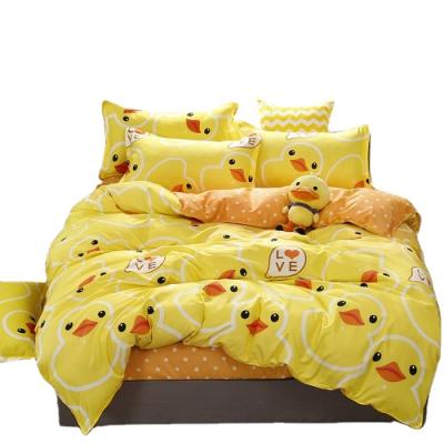 China New Style 167 Nondisposable Cartoon Pattern Printing 100% Polyester Bedding Sets for sale