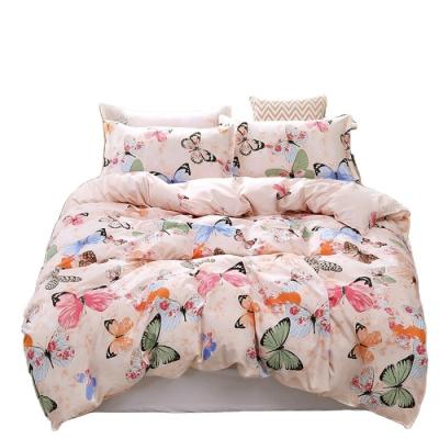 China Fashion Design Printing 100% Nondisposable Polyester Four-Piece Bedding Set For Young People 169 for sale