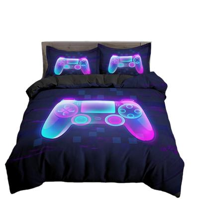 China Fashion 2/3 Pcs Gamer Quilt Blanket Cartoon Nondisposable King Queen Single Bedding Sets Kids Boys Girls Beds Game Comforter Set Blankets for sale