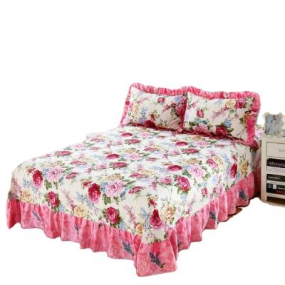 China Soft Hot Sale 100% Cotton Print Bed Skirt Set 50 for sale