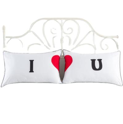 China Anti-Pull Sale Foreign Trade Personality Lovers Pillow Case Hot Fast Selling White Nantong Textile for sale