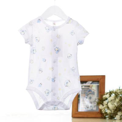 China free shipping 100% cotton summer cotton short sleeve print romper for infant for sale