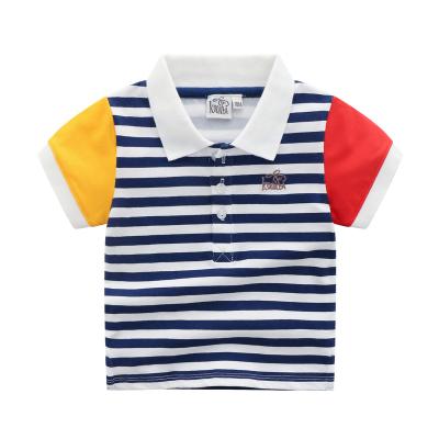 China Free Shipping Short Sleeve Polyester Cotton Shorts Causal Sleeve Kids Polo Shirt T-Shirt for sale