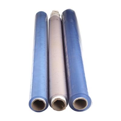 China Super Clear Light Blue Roll PVC Plastic Sheet Professional Soft Water Solubility Netting Material On Sale for sale