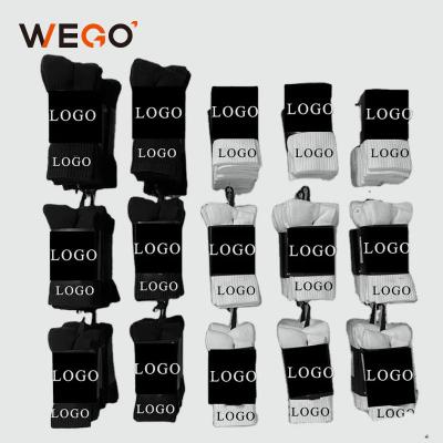 China Breathable High Quality Custom Logo 100% Cotton Designer Crew Socks Unisex Men for sale