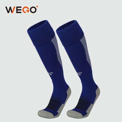 China Breathable Custom Design Logo Sport Men Anti Slip Football Sports Soccer Socks for sale