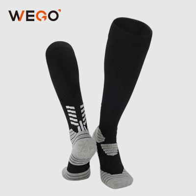 China Breathable Custom Logo Mens Sport Long Knee High Soccer Football Socks for sale