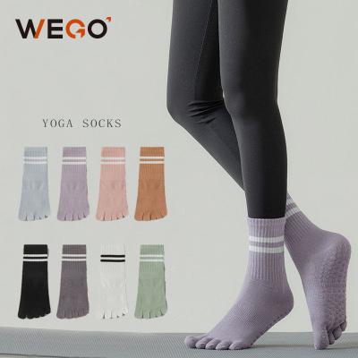 China OEM Calf Fashion Breathable Custom Logo Anti Slip Mid Crew Non Slip Dance Women Yoga Socks for sale